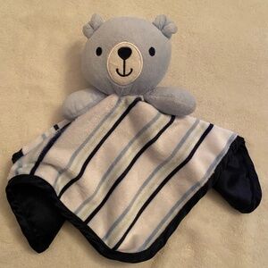 George Bear Striped Blue Baby Plush Security Blanket Lovey